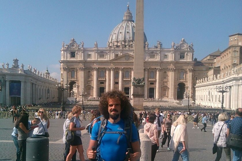 Cesare Cameli in piazza San Pietro