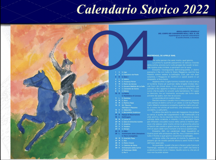 Ecco il Calendario Storico dei Carabinieri: è dedicato al tema “I  Carabinieri e le Comunità” 