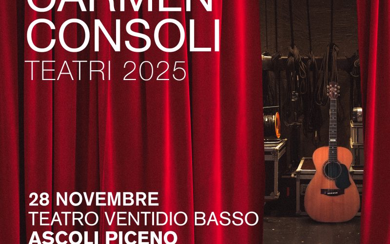 Carmen Consoli al Teatro Ventidio Basso, in vendita i biglietti per il tour prossimo autunno